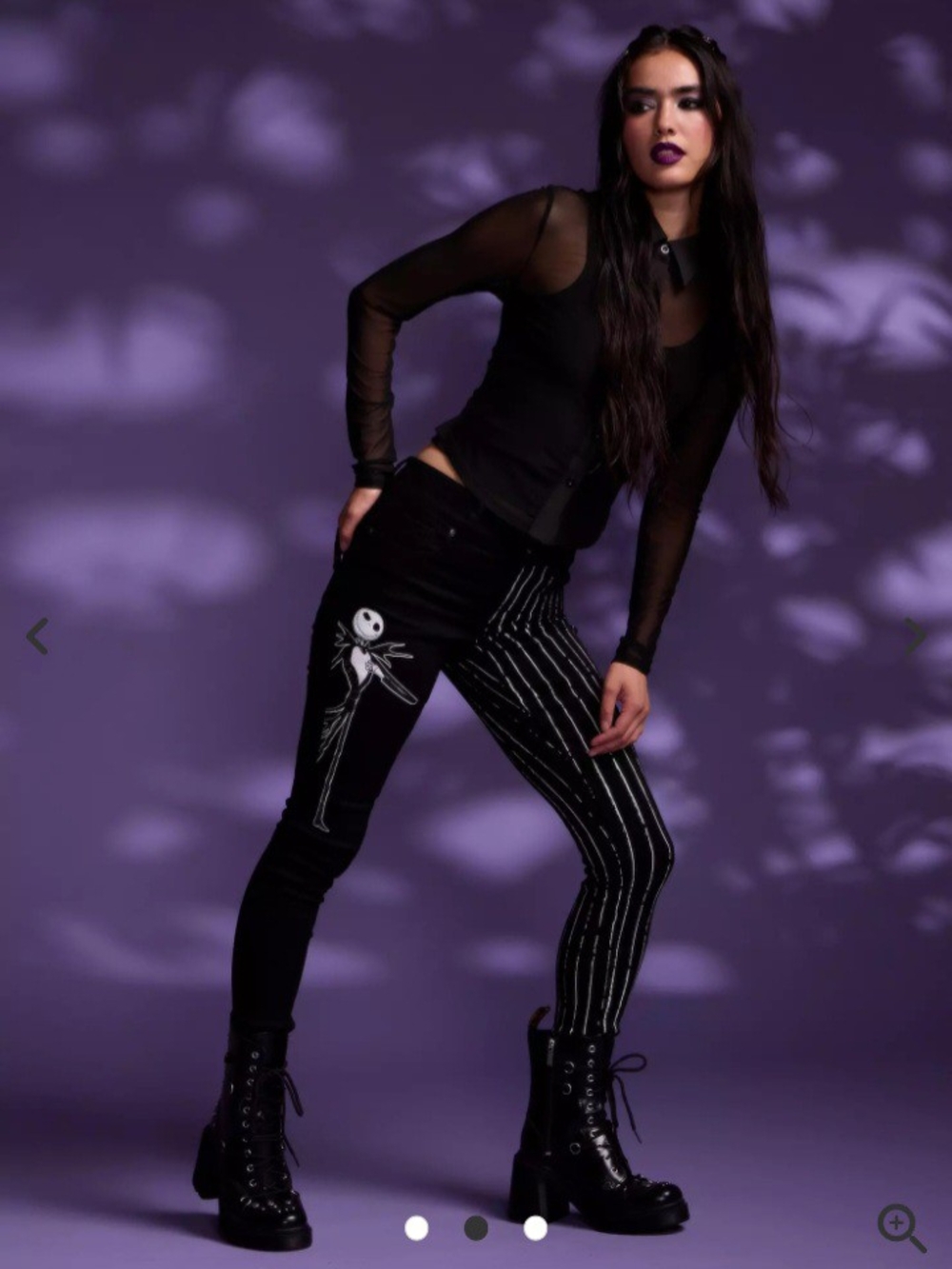 HER Universe Nightmare Before Christmas Striped Jack Skellington Skinny Pants
